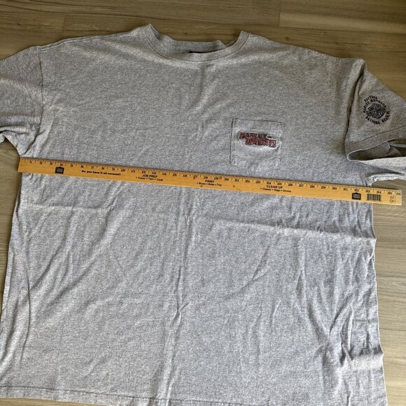 Vintage Made In USA Harley Davidson Pocket‎ Shirt Gray Grey 6XL Daytona Beach - Picture 6 of 8